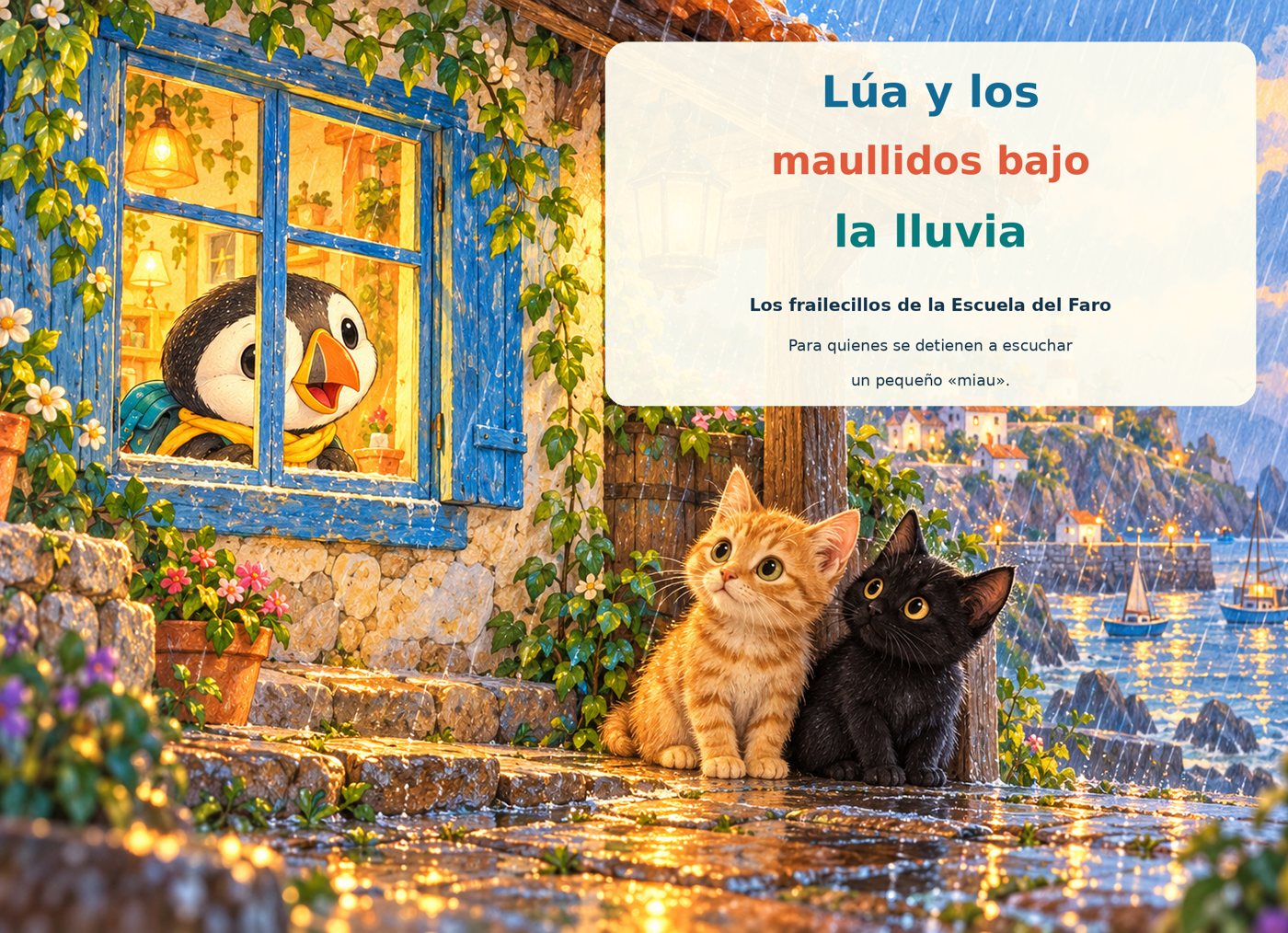 Portada de Lúa y los maullidos bajo la lluvia